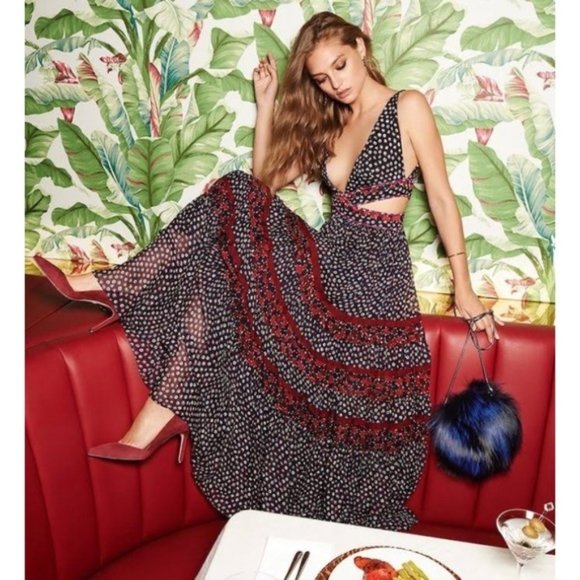 - Diane von Furstenberg Altessa Sleeveless Prairie Maxi Dress - Picture 2 of 6